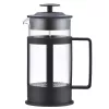 ASI COLLECTION GULFI L 1L Caffettiera French Press, vetro borosilicato, acciaio inox