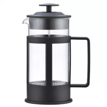 ASI COLLECTION GULFI L 1L Caffettiera French Press, vetro borosilicato, acciaio inox