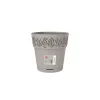 STEFANPLAST Gaia Vaso per piante con sottovaso Ø20x19cm grigio chiaro