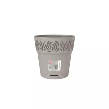 STEFANPLAST Gaia Vaso per piante con sottovaso Ø20x19cm grigio chiaro