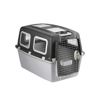 STEFANPLAST Gulliver 6 Plus Trasportino per cani di grossa taglia 92x64x66 cm grigio scuro/grigio chiaro