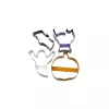 GUARDINI Halloween Set di 4 scatole per biscotti, 10 x 2 cm, scatole rotonde in latta