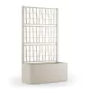 STEFANPLAST Fioriera con griglia Ethica 80x36x140 cm bianco