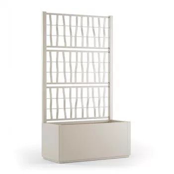 STEFANPLAST Fioriera con griglia Ethica 80x36x140 cm bianco