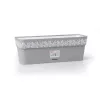 STEFANPLAST Fioriera con sottovaso Gaia 50x18x17 cm grigio