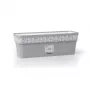 STEFANPLAST Fioriera con sottovaso Gaia 50x18x17 cm grigio