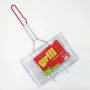 ASI COLLECTION Griglia per grill 34x22cm acciaio cromato con manici in legno