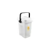 STEFANPLAST Contenitore per alimenti per animali 2,5 kg 7 L 23x19x31 cm, Trasparente/Bianco