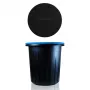 Giostyle Eco Solution Pattumiera 16L, 33 x 33 x 33,5 cm, Grigio scuro/Blu