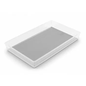 KIS Box Sistemo Organizer 9 39 x 24 x 5 cm trasparente/grigio chiaro