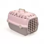STEFANPLAST Trasportino Horizon 1 con porta in plastica 48x32x30cm rosa/grigio