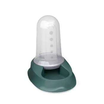 STEFANPLAST Chic Distributore automatico di cibo e acqua per animali, 2L, verde