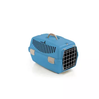 STEFANPLAST Trasportino Gulliver 1 con porta in metallo 48x32x31cm blu