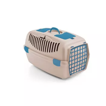 STEFANPLAST Gulliver 3 Trasportino per animali domestici 61x40x38 cm travertino bianco con porta in plastica