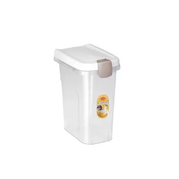 STEFANPLAST Contenitore per mangime per animali 15L 6kg trasparente/bianco 33x22x41cm