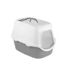 STEFANPLAST Cathy Toilette chiusa per gatti con filtro al carbone attivo, bianco/grigio, 56x40x40 cm