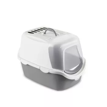 STEFANPLAST Cathy Easy Clean Lettiera con cupola 56x40x40cm bianco/grigio
