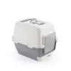 STEFANPLAST Cathy Clever & Smart Lettiera per gatti con cupola, bianco/grigio, 58x45x48 cm