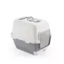 STEFANPLAST Cathy Clever & Smart Lettiera per gatti con cupola, bianco/grigio, 58x45x48 cm