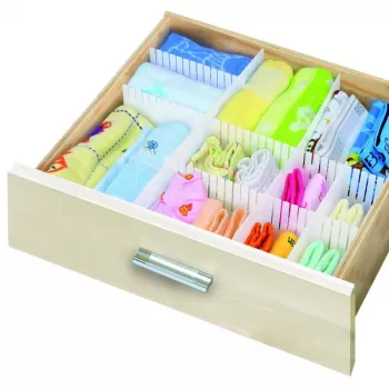 ORDINETT Divisorio per cassetto 3 pz. 60x8cm Top Class bianco