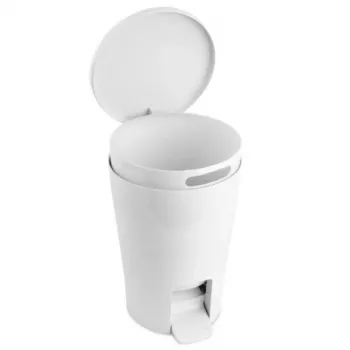 TATAY Pattumiera a pedale per bagno 5L Diabolo bianco