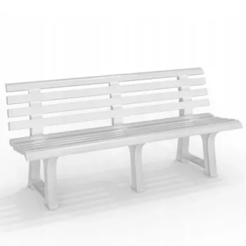 BICA Panchina da giardino Olimpia 150x53x77cm bianco