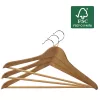 ORDINETT Grucce in legno, set da 6, faggio, 44,5 cm, finitura naturale, ganci girevoli