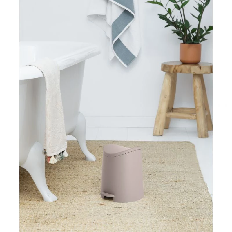 TATAY Pattumiera a pedale per bagno 3L standard marrone