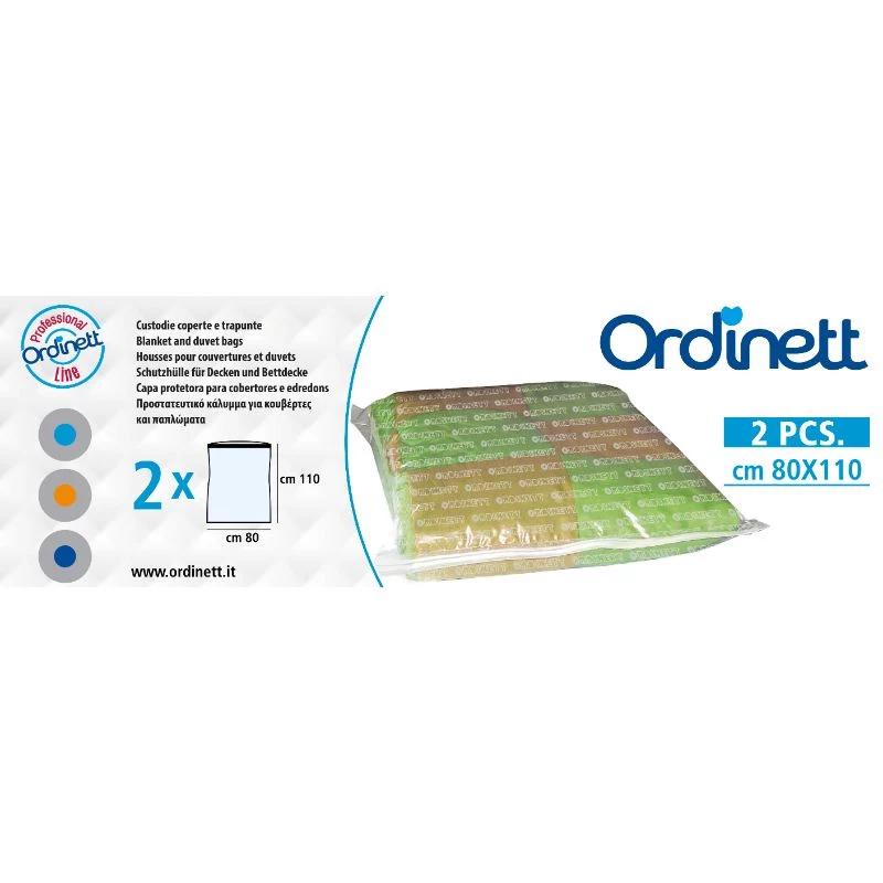 ORDINETT Sacche portabiti multiuso in plastica 5 pz. 42x52cm