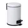 TATAY Pattumiera a pedale 3L Nordic acciaio inox/bianco