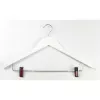 ORDINETT Grucce in legno con clip, confezione da 2, bianco, 44,5 cm