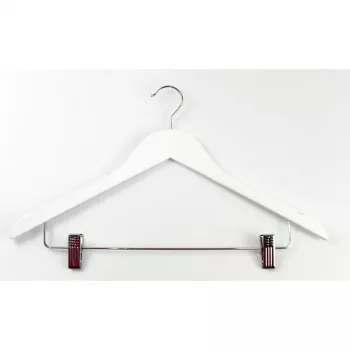 ORDINETT Grucce in legno con clip, confezione da 2, bianco, 44,5 cm