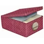 ORDINETT Scatola contenitore in tessuto 48x36x19 cm bordeaux
