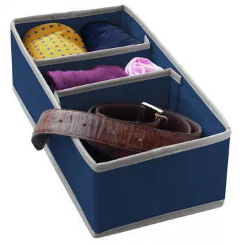 ORDINETT Scatola con scomparti M 30,5 x 15,5 x 10 cm, blu