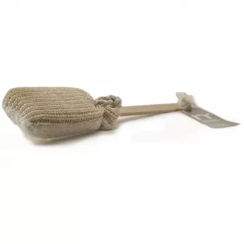 MARTINI SPA Spazzola tonificante in sisal naturale - spazzola a secco per il corpo con manico in legno di faggio