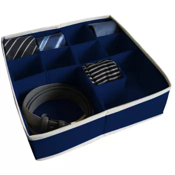 ORDINETT Scatola con scomparti L 30,5x30,5x10 cm blu
