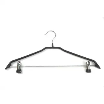 ORDINETT Grucce con clip 2 pz. acciaio/vinile antiscivolo 44 cm nero