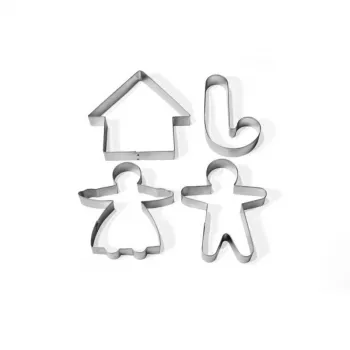 GUARDINI Set stampi per pan di zenzero con 4 pezzi in blister 28 x 19 x 2 cm