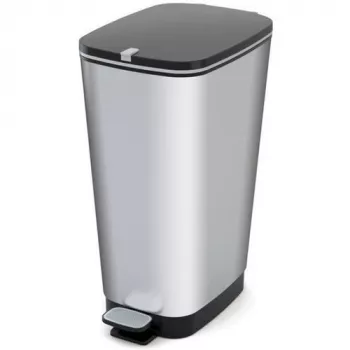 KIS pedale cestino Metallic Chic secchio L 45L grigio acciaio