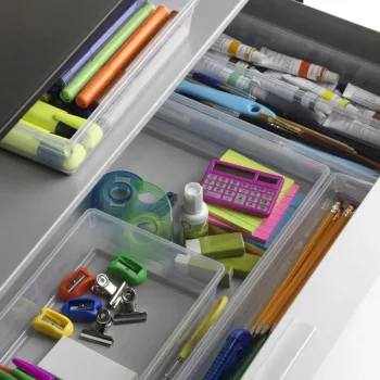 KIS Box Sistemo organizer 8, 37,5 x 15 x 5 cm, trasparente/grigio chiaro
