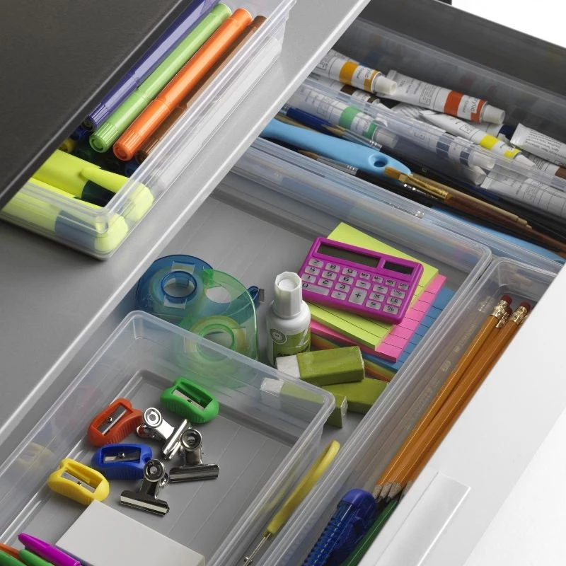 KIS Box Sistemo organizer 8, 37,5 x 15 x 5 cm, trasparente/grigio chiaro