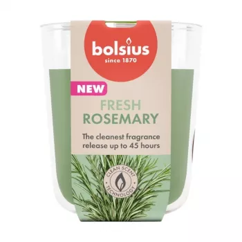 BOLSIUS True Scents candela profumata al rosmarino in vetro, 80x73 mm