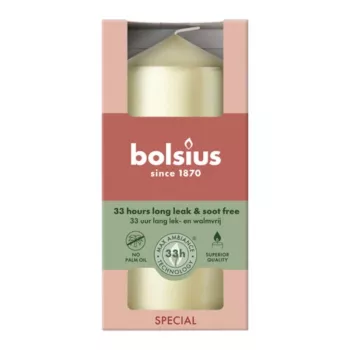 BOLSIUS candela cilindro Ø120x58mm argento