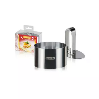 GUARDINI anello portatovagliolo ovale con timbro 9x5x6 cm acciaio inox