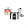 GUARDINI anello portatovagliolo ovale con timbro 9x5x6 cm acciaio inox