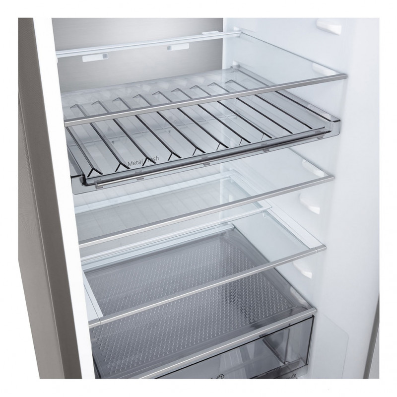 LG GBBS525APY frigorifero con congelatore in basso, 375 L Total No Frost, argento