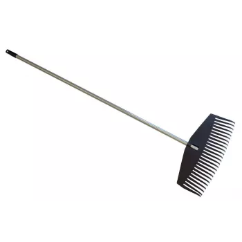 SAUBER Rastrello per foglie con manico nero 50 cm