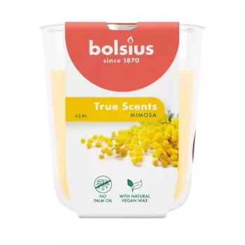 BOLSIUS True Scents Candela profumata mimosa in vetro Ø80x73mm