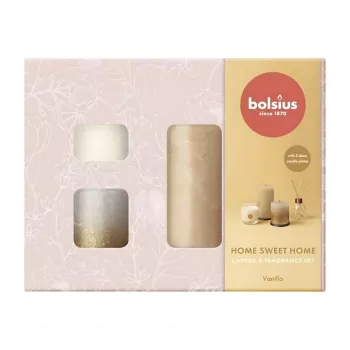 BOLSIUS Set regalo Home Sweet Home vaniglia