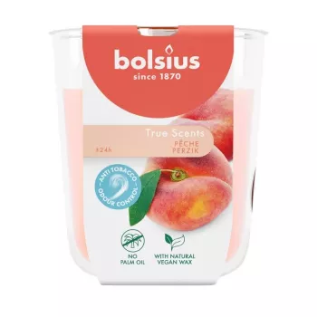 Bolsius True Scents Candela profumata in vetro, pesca, Ø80x73 mm